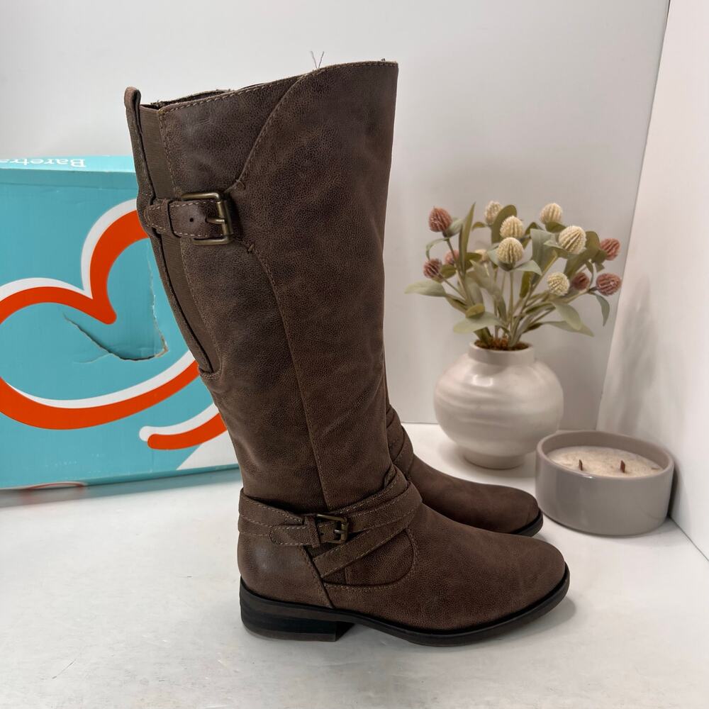 Baretraps Alysha Buckled Straps Knee High Boots BT26895 Women's 5M NWB